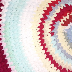  Rag rug Horgolt szőnyeg rongyszőnyeg - otthon & életmód - lakástextil - szőnyeg - horgolt szőnyeg - Meska.hu