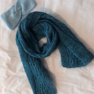 kötött bolyhos  sál és fülmelegítő - Meska.hu