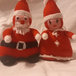 Horgolt figurák Télapó és Télanyó - játék & sport - plüssállat & játékfigura - bagoly - Meska.hu