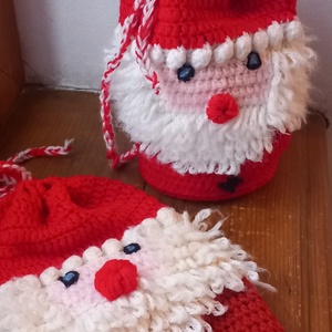 Horgolt Mikulás zsák  - játék & sport - plüssállat & játékfigura - bagoly - Meska.hu