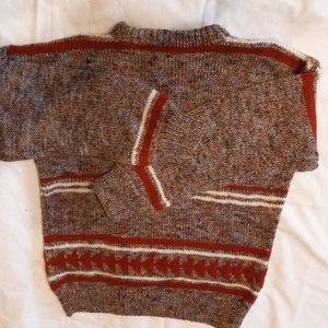 Klasszikus kézze kötött férfi pulóver  - ruha & divat - férfi ruha - férfi pulóver - Meska.hu