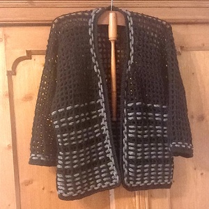 Különleges kézze horgolt,kötött,fűzött női  kardigán  - Meska.hu