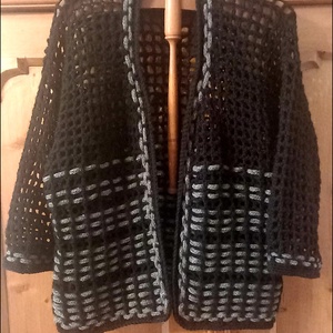 Különleges kézze horgolt,kötött,fűzött női  kardigán  - ruha & divat - férfi ruha - férfi pulóver - Meska.hu