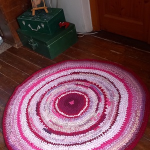 Rag rug Horgolt szőnyeg rongyszőnyeg - Meska.hu