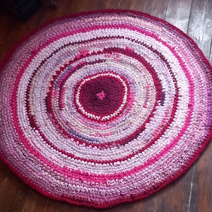  Rag rug Horgolt szőnyeg rongyszőnyeg - otthon & életmód - lakástextil - szőnyeg - horgolt szőnyeg - Meska.hu