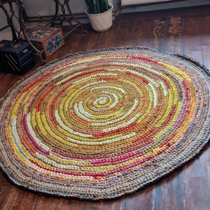  Rag rug Horgolt szőnyeg rongyszőnyeg - Meska.hu