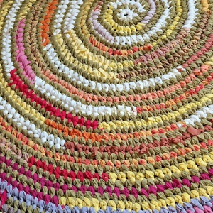  Rag rug Horgolt szőnyeg rongyszőnyeg - otthon & életmód - lakástextil - szőnyeg - horgolt szőnyeg - Meska.hu