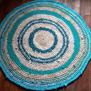  Rag rug Horgolt szőnyeg rongyszőnyeg - otthon & életmód - lakástextil - szőnyeg - horgolt szőnyeg - Meska.hu