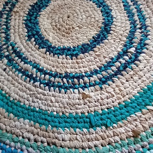  Rag rug Horgolt szőnyeg rongyszőnyeg - otthon & életmód - lakástextil - szőnyeg - horgolt szőnyeg - Meska.hu