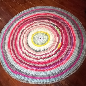   Szőnyeg Horgolt  kerek , Otthon & Életmód, Lakástextil, Szőnyeg, Horgolt szőnyeg, Horgolás, MESKA