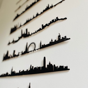  Skyline - városkép falidekor (Párizs, New York, London, Budapest, Róma, Prága, Barcelona, Dubaj, Koppenhága, stb..) - otthon & életmód - dekoráció - fali és függő dekoráció - falra akasztható dekor - Meska.hu