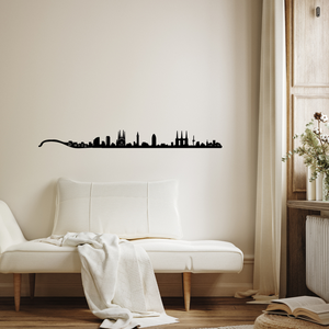  Cityline - Barcelona városkép, fali dekoráció, Otthon & Életmód, Dekoráció, Fali és függő dekoráció, Falra akasztható dekor, Famegmunkálás, MESKA
