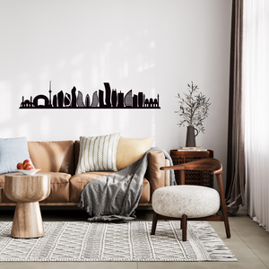  Cityline - Baku városkép, fali dekoráció, Otthon & Életmód, Dekoráció, Fali és függő dekoráció, Falra akasztható dekor, Famegmunkálás, MESKA