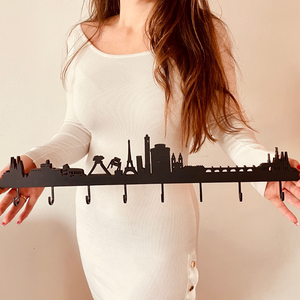  Cityline - Városkép 2 in 1 kulcstartó és fali dekoráció, Otthon & Életmód, Dekoráció, Fali és függő dekoráció, Falra akasztható dekor, Famegmunkálás, MESKA