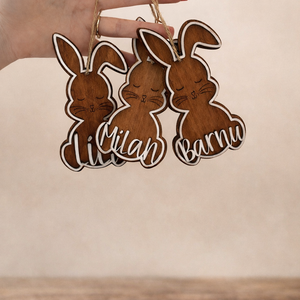 Névre szóló húsvéti nyuszi � egyedi gravírozott fa húsvéti dísz - ünnepi díszek, dekorációk - húsvéti díszek és dekorációk - húsvéti asztaldíszek - Meska.hu