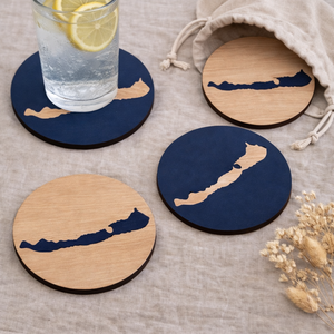 Balaton fa poháralátét szett (4 db) választható színekkel, Otthon & Életmód, Konyhafelszerelés, tálalás, Tálalás, Tányér- és poháralátét, Famegmunkálás, MESKA