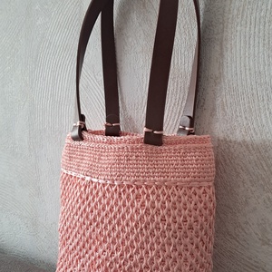 Horgolt barackvirág táska, Táska & Tok, Kézitáska & válltáska, Alkalmi táska, Horgolás, MESKA