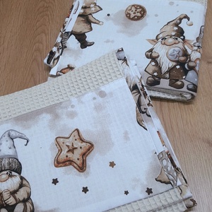 Karácsonyi konyharuha szett - otthon & életmód - konyhafelszerelés, tálalás - konyhai textil - konyharuha & törlőkendő - Meska.hu