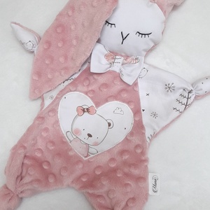 Púder színű szundinyuszi - baba - mama - baba játékok - szundikendő, alvóka - Meska.hu