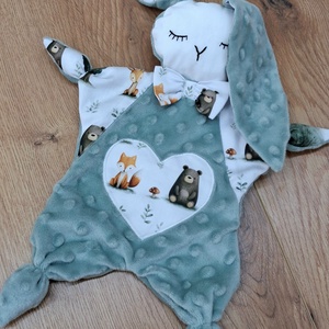 Zöld szundinyuszi - baba - mama - baba játékok - szundikendő, alvóka - Meska.hu