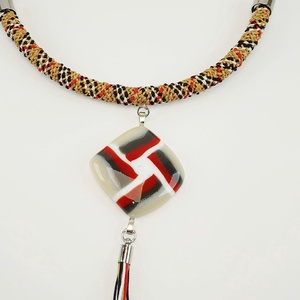 Modern nyakék - burberry - ékszer - nyaklánc - medálos nyaklánc - Meska.hu