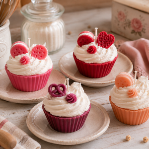 CUPCAKE ILLATOS FORMAGYERTYA - DESSZERTGYERTYA, Otthon & Életmód, Gyertya, illat, aroma, Gyertya, , MESKA
