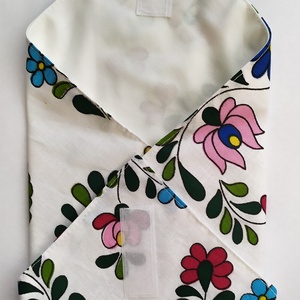 Újraszalvéta, szendvics csomagoló, kalocsai mintás - táska & tok - uzsonna- & ebéd tartó - szendvics csomagoló - Meska.hu