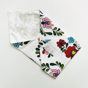 Újraszalvéta, szendvics csomagoló, kalocsai mintás - táska & tok - uzsonna- & ebéd tartó - szendvics csomagoló - Meska.hu