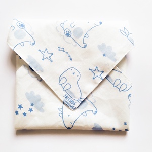 Újraszalvéta, szendvics csomagoló, textil szalvéta, jegesmedvés - Meska.hu