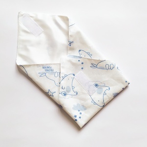 Újraszalvéta, szendvics csomagoló, textil szalvéta, jegesmedvés - táska & tok - uzsonna- & ebéd tartó - szendvics csomagoló - Meska.hu