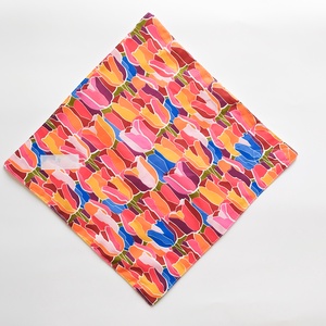 Újraszalvéta, szendvics csomagoló, textil szalvéta, színes tulipános - táska & tok - uzsonna- & ebéd tartó - szendvics csomagoló - Meska.hu