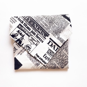Újraszalvéta, szendvics csomagoló, textil szalvéta, újság mintás - Meska.hu