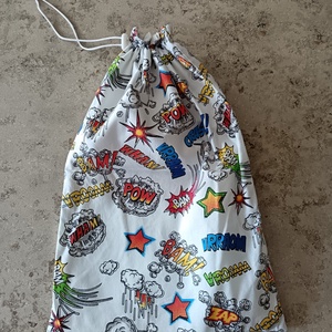 Nagy méretű kenyereszsák, frissentartó zsák, pékárus zsák- Képregényes - táska & tok - bevásárlás & shopper táska - kenyeres zsák - Meska.hu