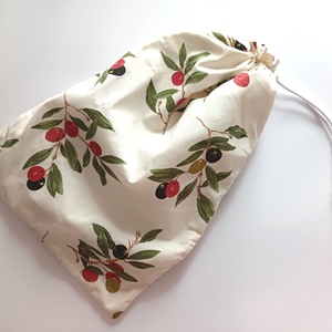 Nagy méretű kenyereszsák, frissentartó zsák, pékárus zsák-Oliva bogyós, Táska & Tok, Bevásárlás & Shopper táska, Kenyeres zsák, Varrás, MESKA