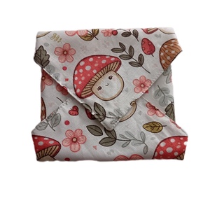 Gombás újraszalvéta, szendvics csomagoló, ökoszalvéta, Táska & Tok, Uzsonna- & Ebéd tartó, Szendvics csomagoló, Varrás, MESKA