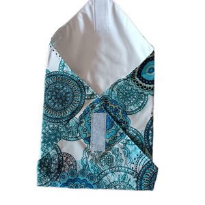 Újraszalvéta, szendvics csomagoló, kék mandala mintás  - táska & tok - uzsonna- & ebéd tartó - szendvics csomagoló - Meska.hu