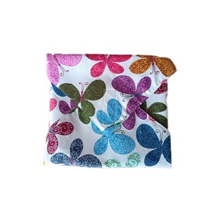Újraszalvéta, szendvics csomagoló, textilszalvéta, színes pillangós - Meska.hu