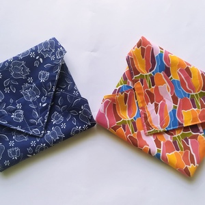 2 db újraszalvéta, szendvics csomagoló, tulipános - táska & tok - uzsonna- & ebéd tartó - szendvics csomagoló - Meska.hu