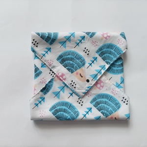 Újraszalvéta, szendvics csomagoló, sünis, Táska & Tok, Uzsonna- & Ebéd tartó, Szendvics csomagoló, Varrás, MESKA