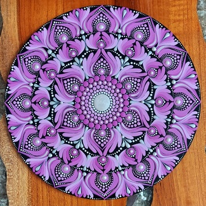 Rózsaszín színátmenetes kis mandala, Otthon & Életmód, Dekoráció, Spiritualitás, Mandala, Festészet, MESKA