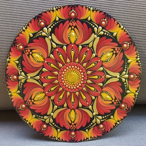 Sunshine színvilágú kis mandala, Otthon & Életmód, Dekoráció, Spiritualitás, Mandala, Festészet, MESKA
