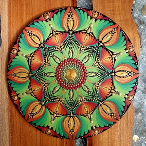 Őszies színvilágú kis mandala, Otthon & Életmód, Dekoráció, Spiritualitás, Mandala, Festészet, MESKA