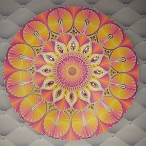 Bright sunshine színátmenetes kisebb mandala, Otthon & Életmód, Dekoráció, Spiritualitás, Mandala, Festészet, MESKA