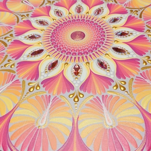 Bright sunshine színátmenetes kisebb mandala - otthon & életmód - dekoráció - spiritualitás - mandala - Meska.hu