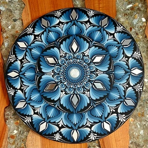 Holdfény ihlette színátmenetes kisebb mandala, Otthon & Életmód, Dekoráció, Spiritualitás, Mandala, Festészet, MESKA