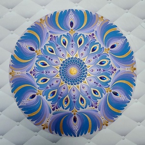 Kékes-lilás színátmenetes kisebb mandala, Otthon & Életmód, Dekoráció, Spiritualitás, Mandala, Festészet, MESKA