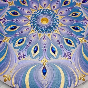 Kékes-lilás színátmenetes kisebb mandala - otthon & életmód - dekoráció - spiritualitás - mandala - Meska.hu