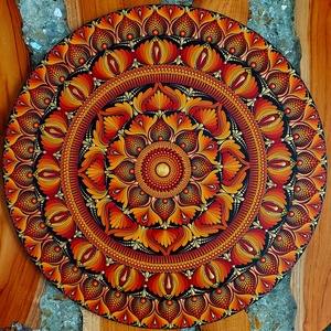Sunshine színvilágú  40 cm-es mandala, Otthon & Életmód, Dekoráció, Spiritualitás, Mandala, Festészet, MESKA