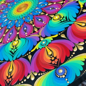 35 cm-es szivárvány mandala - otthon & életmód - dekoráció - spiritualitás - mandala - Meska.hu