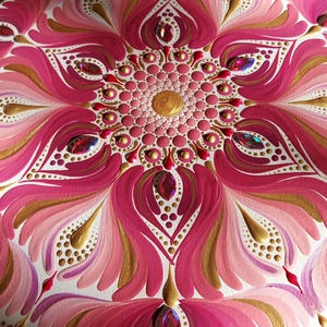 20 cm-es Valentin nap ihlette kis mandala - otthon & életmód - dekoráció - spiritualitás - mandala - Meska.hu
